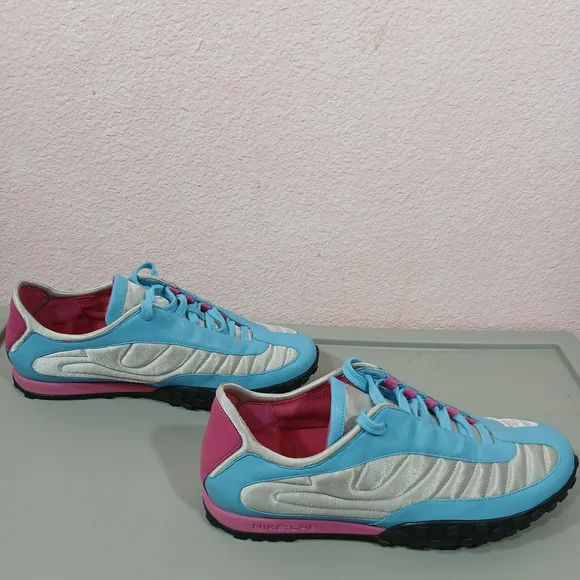 Rare Find **New Nike Lab G Series Quilted Silver, Blue and Pink Sneakers - Picture 9 of 11